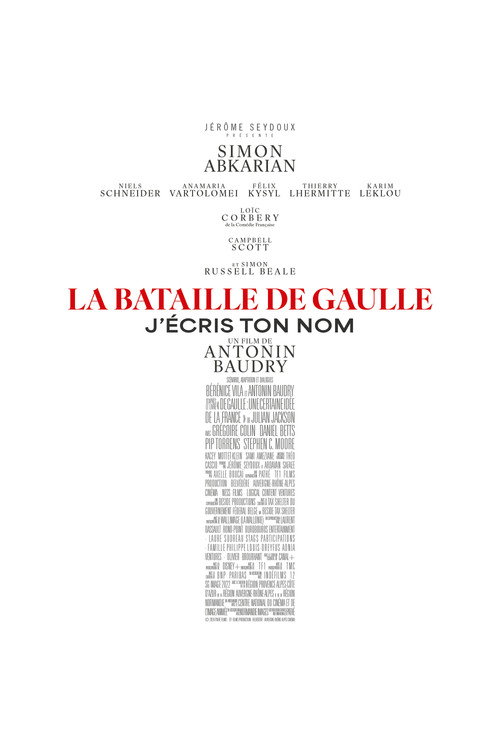 La Bataille de Gaulle : J&rsquo;&eacute;cris ton nom电影海报
