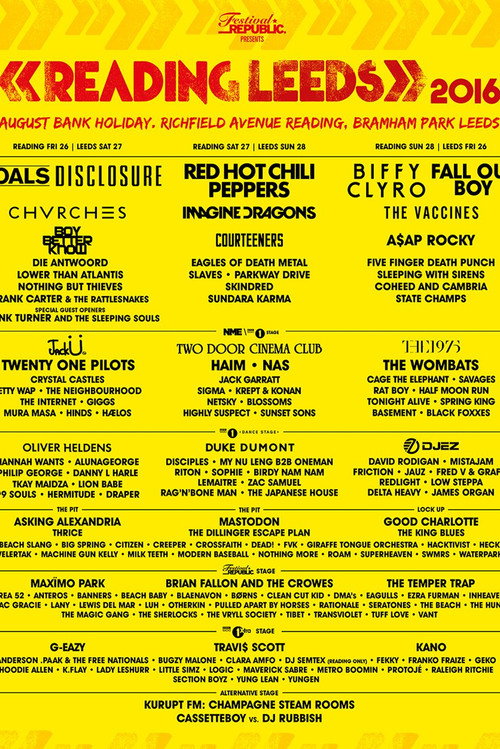 Reading + Leeds Festival 2016