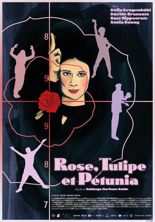 Rose, tulip and petunia Poster