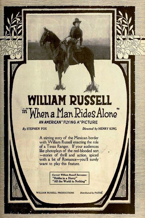 When a Man Rides Alone Poster