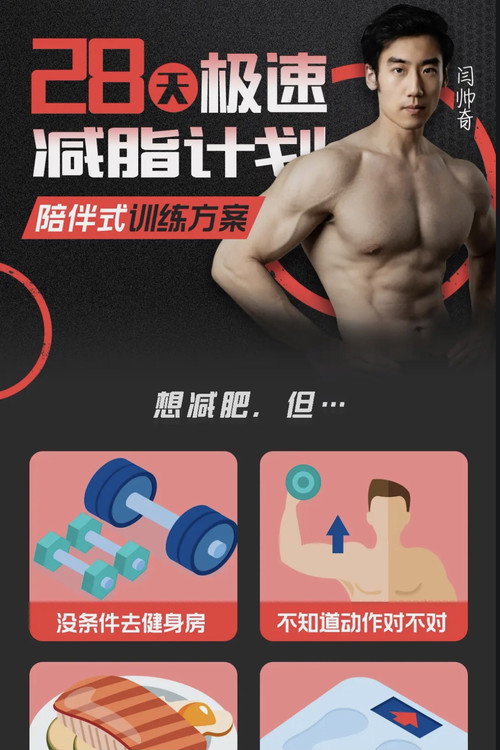 闫帅奇：28天极速减脂计划电影海报