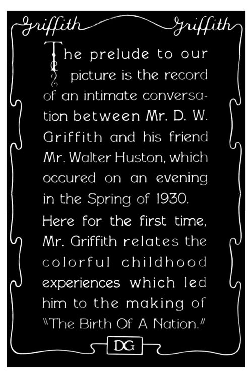 1930 Prelude to "The Birth of a Nation" Poster