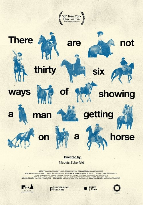 No existen treinta y seis maneras de mostrar cómo un hombre se sube a un caballo poster