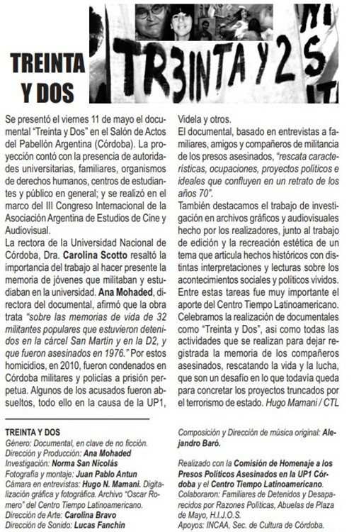 Treinta y dos: un documental de muchos tiempos电影海报