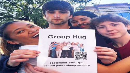 we hosted a giant group hug in nyc
