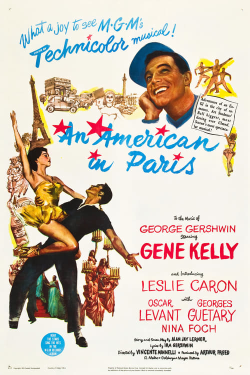 Grootschalige poster van An American in Paris