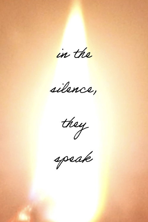 In the silence, they speak
