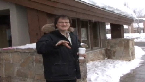 Tarantino Slaps a Cameraman Backdrop Blur