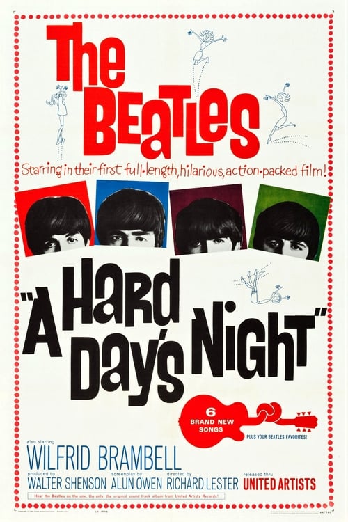 Grootschalige poster van A Hard Day's Night