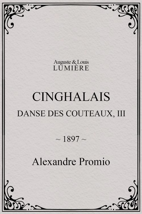 Cinghalais : danse des couteaux, III