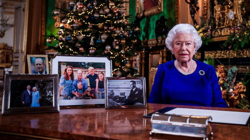 The Queen: 70 Years In Her Own Words Backdrop Blur