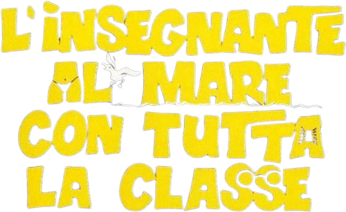 L'insegnante al mare con tutta la classe