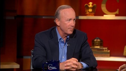 Escena del episodio 16 de la temporada 9 de la serie The Colbert Report