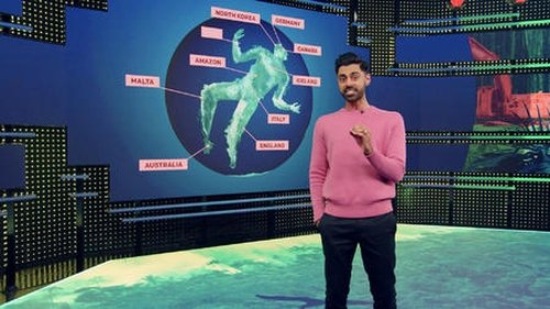 Escena del episodio 1 de la temporada 3 de la serie Patriot Act with Hasan Minhaj