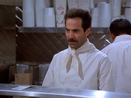 Seinfeld S07E06 — The Soup Nazi episode still