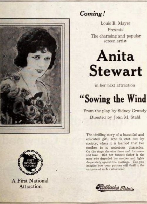 Sowing the Wind movie poster player