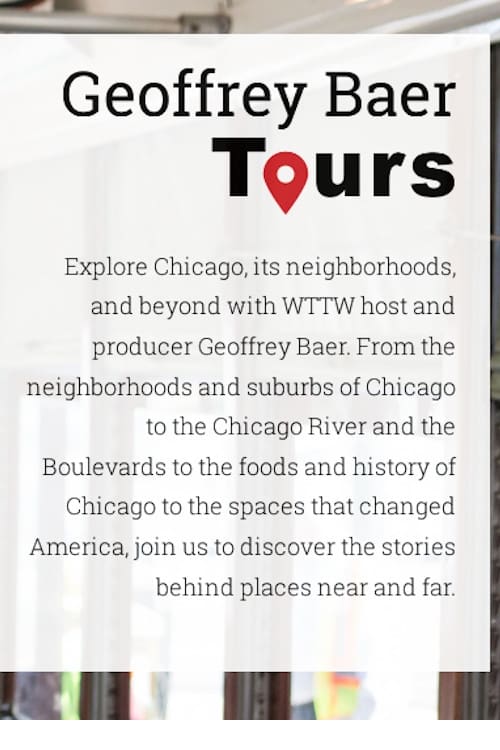 Poster Chicago Tours with Geoffrey Baer