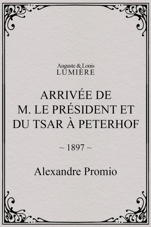 Arrivée de M. le président et du tsar à Peterhof