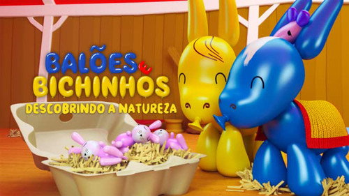 Balões e Bichinhos: Descobrindo a Natureza Backdrop Blur