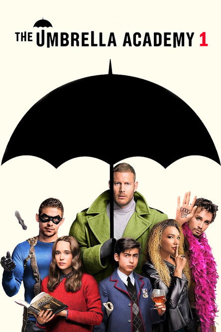 Póster de la temporada 1 de la serie The Umbrella Academy
