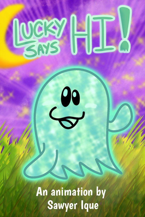 Lucky says hi! poster