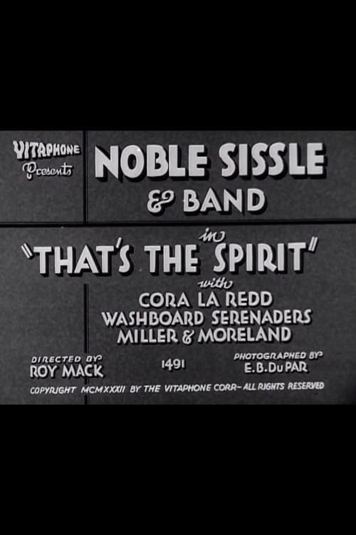 Poster That's the Spirit 1933