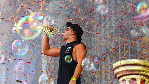 Timmy Trumpet Live at Tomorrowland 2017 Backdrop Blur