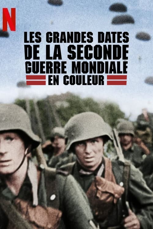 Les grandes dates de la Seconde Guerre mondiale en couleur poster