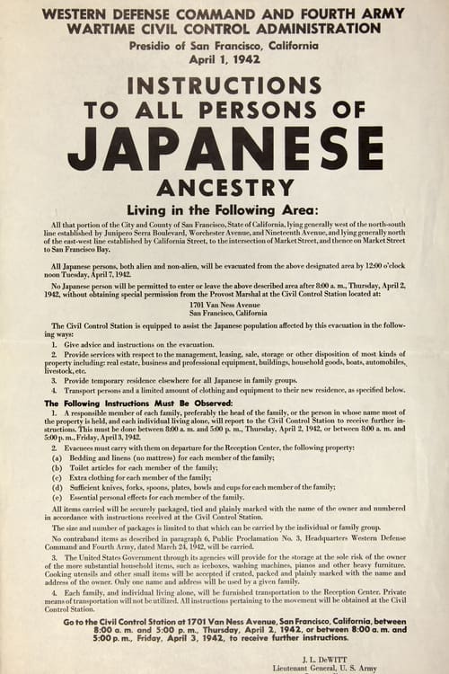 Japanese Relocation (1942) poster