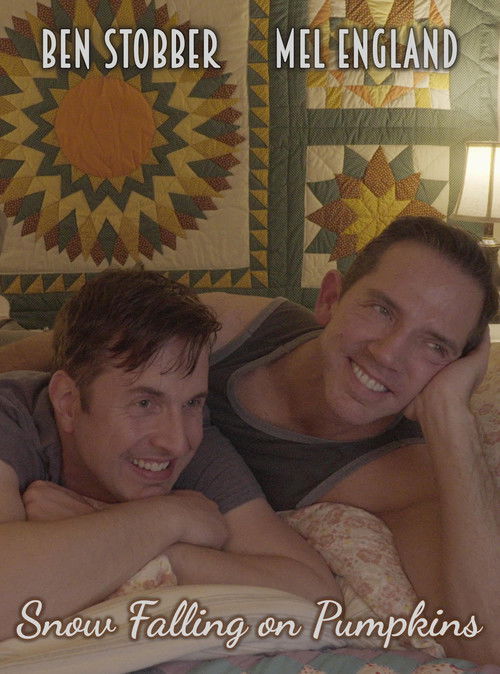 Snow Falling on Pumpkins poster