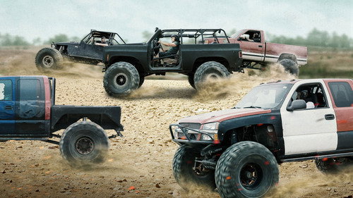 Truck Night in America Backdrop Blur
