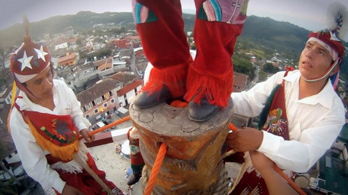 Dancing with Voladores Backdrop Blur