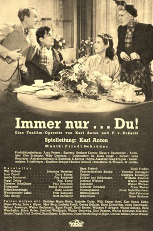 Immer nur Du (1941) poster