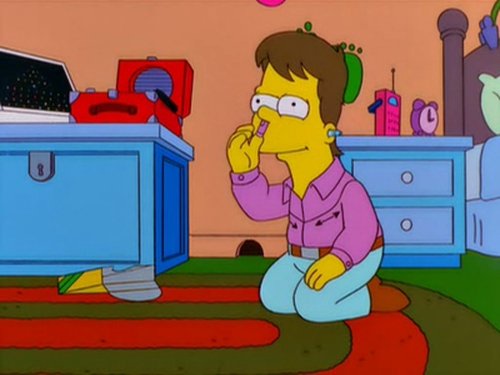 Escena del episodio 9 de la temporada 12 de la serie Los Simpson
