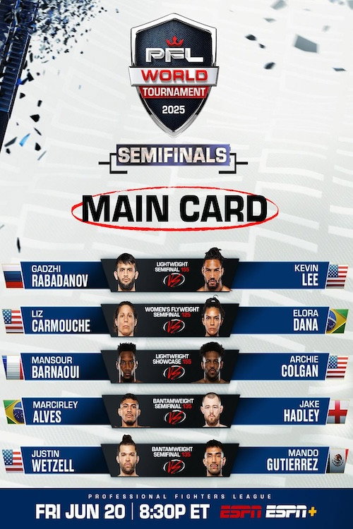PFL 6: 2025 World Tournament Semifinals