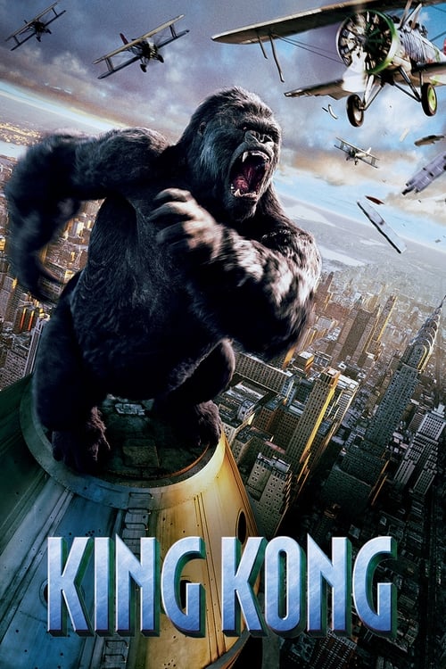 In 1933 New York, an overly ambitious movie producer coerces his cast and hired ship crew to travel to mysterious Skull Island, where they encounter Kong, a giant ape who is immediately smitten with the leading lady.