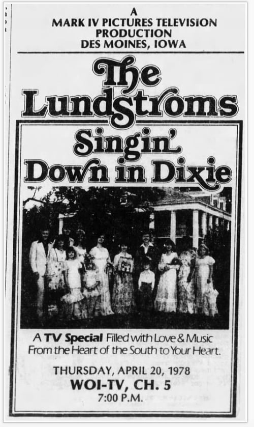 Poster Singin' Down in Dixie 1977