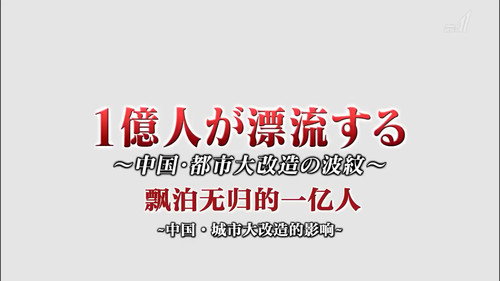 1億人が漂流する ～中国・都市大改造の波紋～ Backdrop Blur
