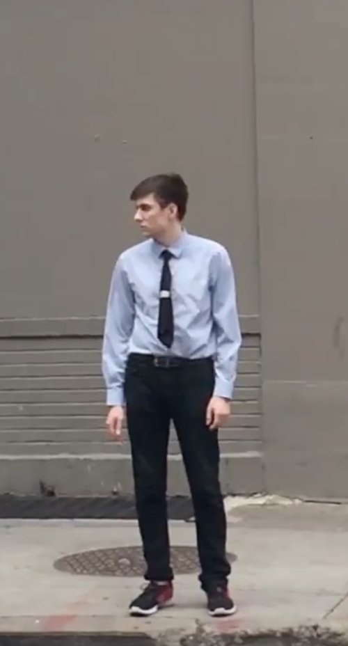 Man Attempts to Cross the Street movie poster player