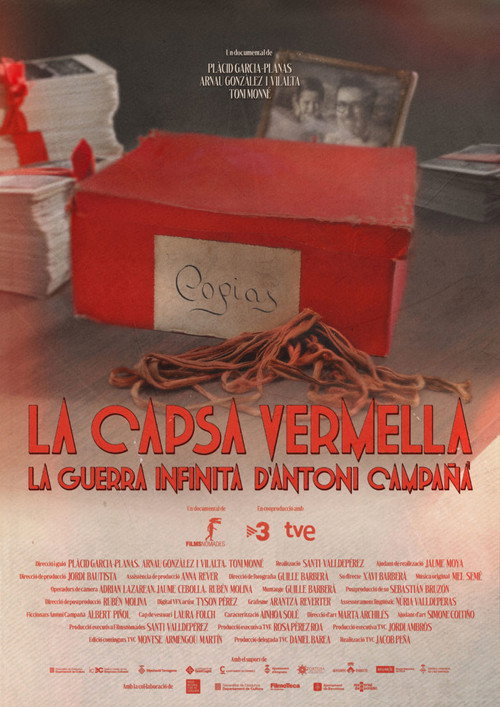 Póster oficial de The Red Box: The Infinite War of Antoni Campañà (2021) - Documentary