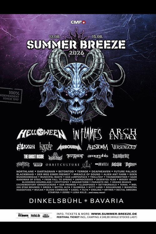 Eisbrecher: Live at Summer Breeze 2026 poster