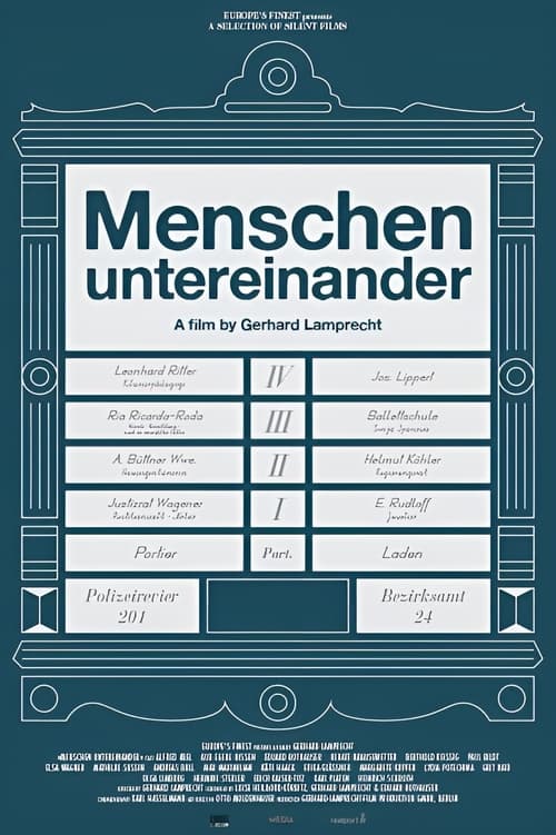 Menschen untereinander (1926) poster