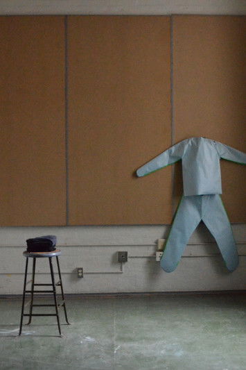 Untitled (Blue Paper Suit)