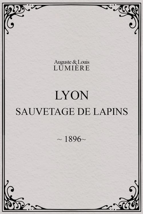 Poster Lyon : sauvetage de lapins 1896