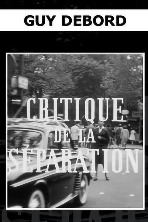 Critique de la Séparation (1961) poster