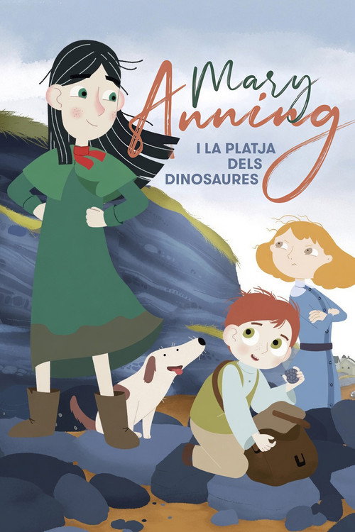 Cartell de Mary Anning i la platja dels dinosaures