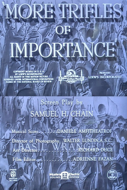 Movie poster for More Trifles of Importance