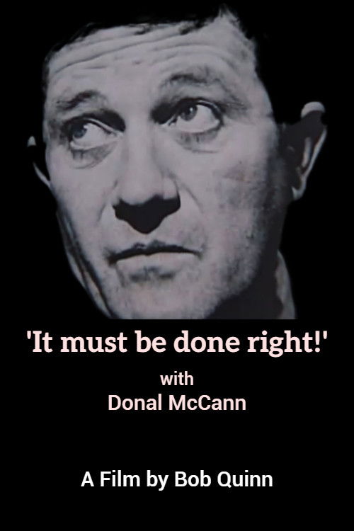 'It must be done right!' with Donal mcCann
