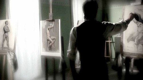 Picasso y Barcelona Backdrop Blur