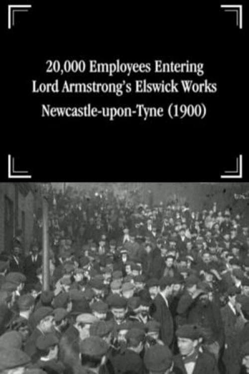 Poster 20,000 Employees Entering Lord Armstrong's Elswick Works, Newcastle-upon-Tyne 1900